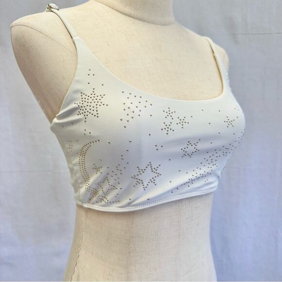 Beach Riot white studded lunar sports bra swim top size small-medium - Picture 7 of 15